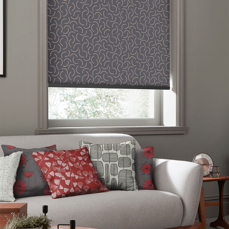MissPrint Roller Blind - Tarn Jet