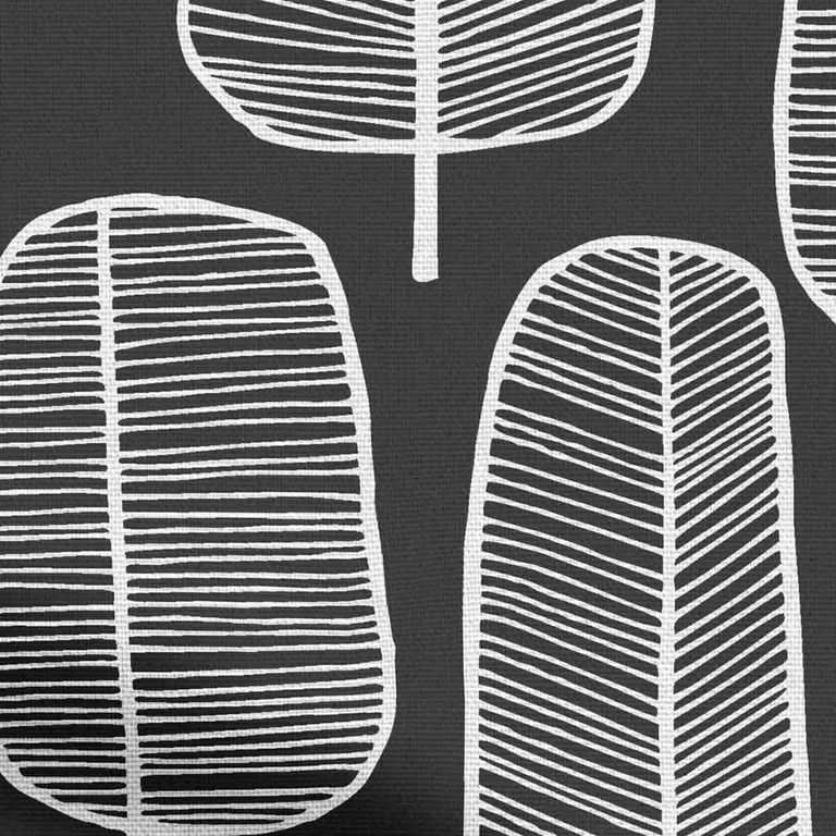 Missprint Roman Blind - Little Trees Charcoal