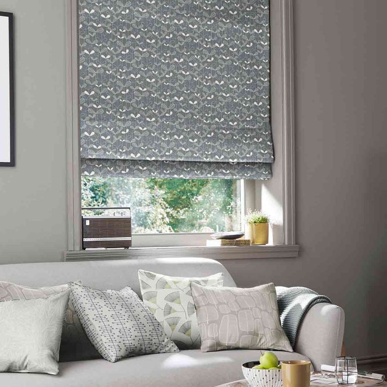 Missprint Roman Blind - Saplings Graphite