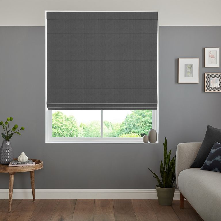 Romero Roman Blind - Charcoal