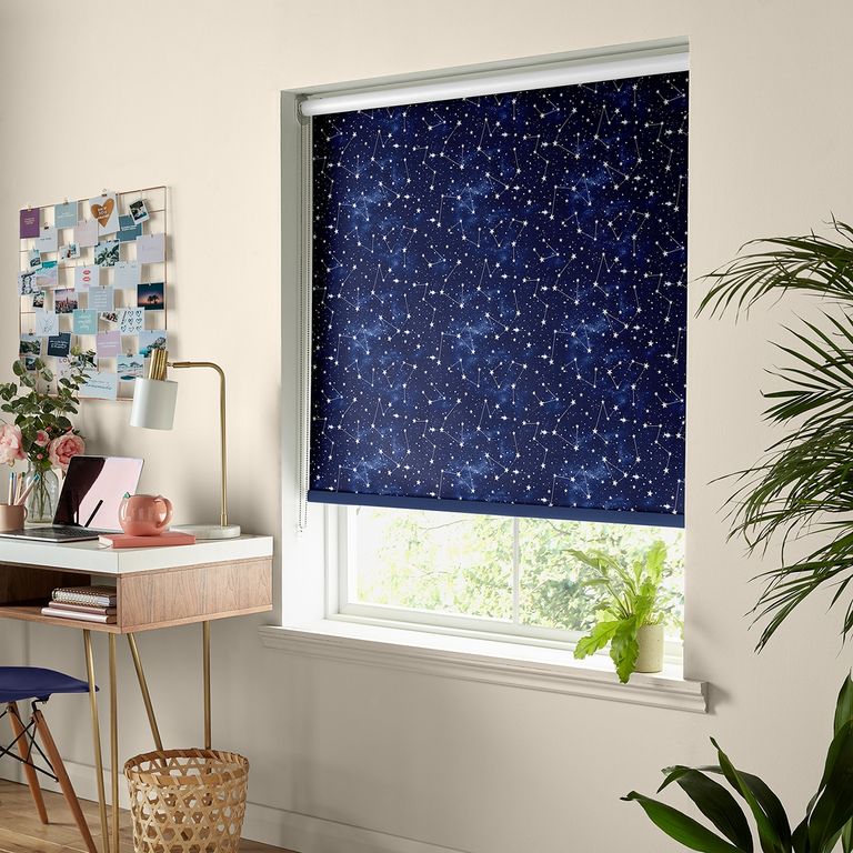 Skinny Dip Roller Blind - Star Print Blue