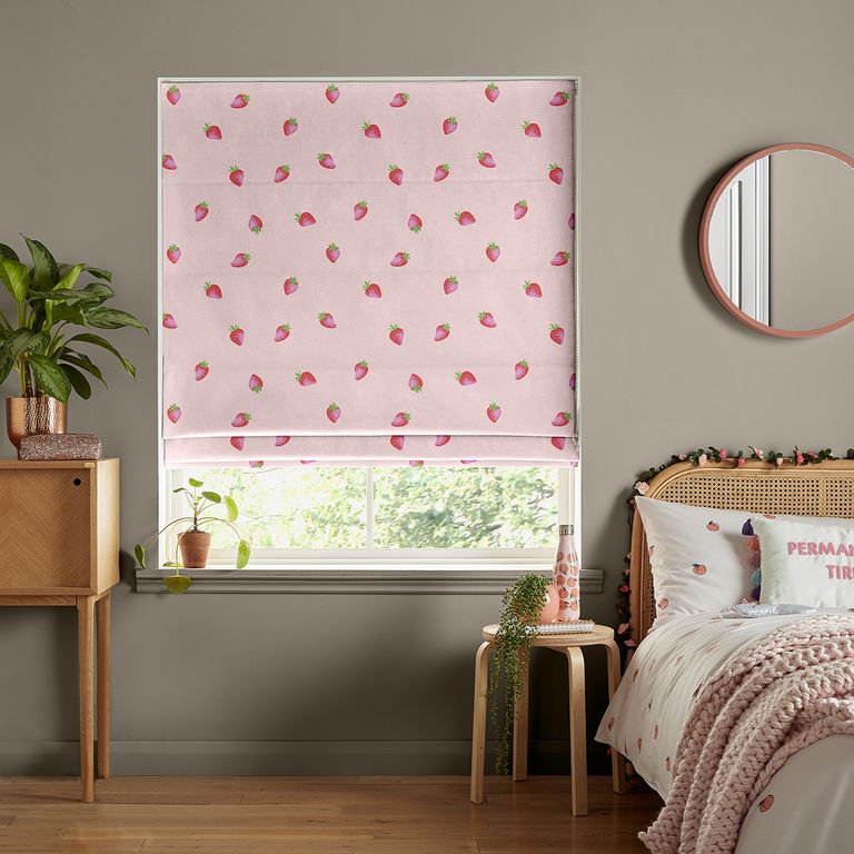 Strawberry Roman Blind - Pink