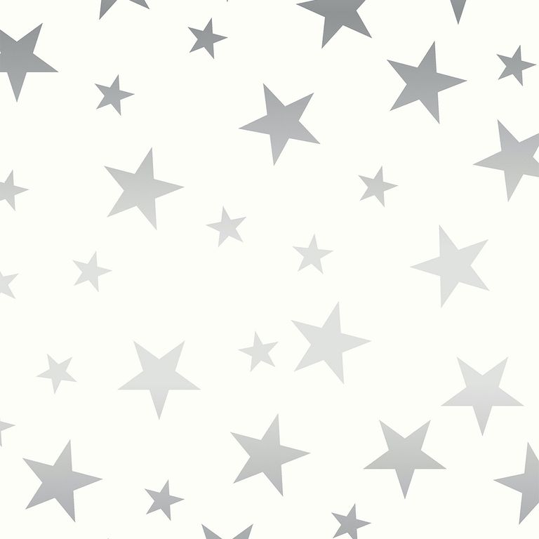Twinkle Stars Roman Blind - Silver