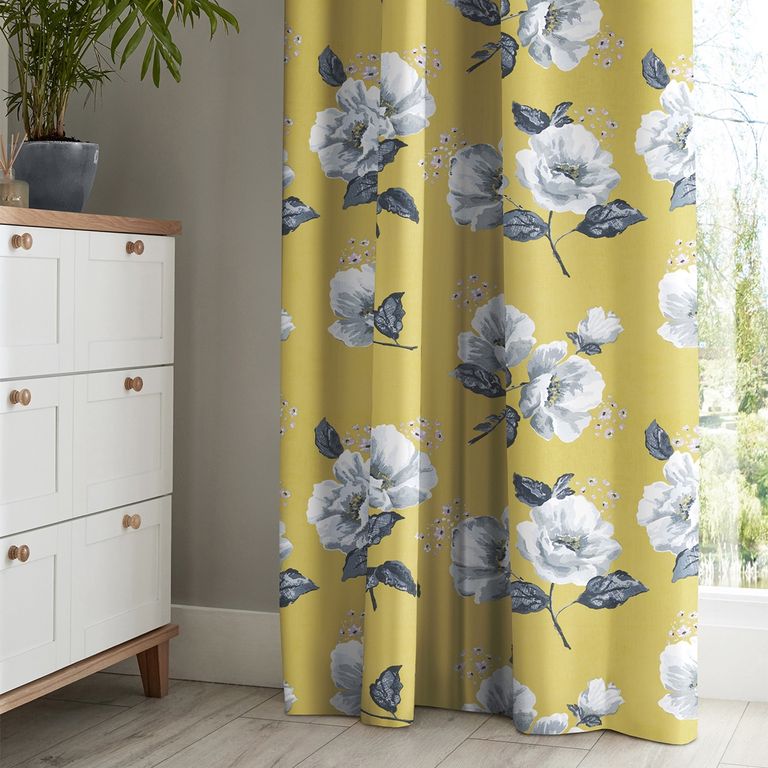 Cath Kidston Curtain - Wild Poppies Citrine