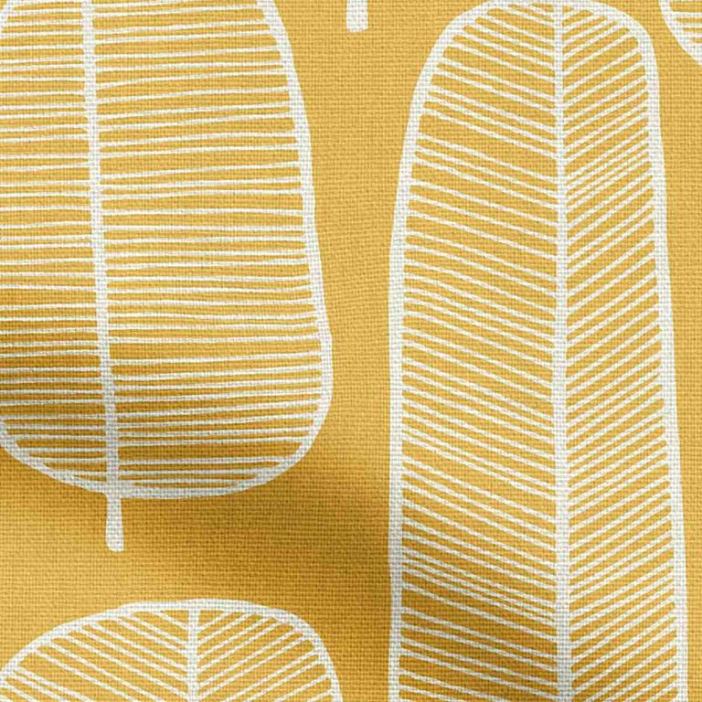 Missprint Curtain - Little Trees Yellow