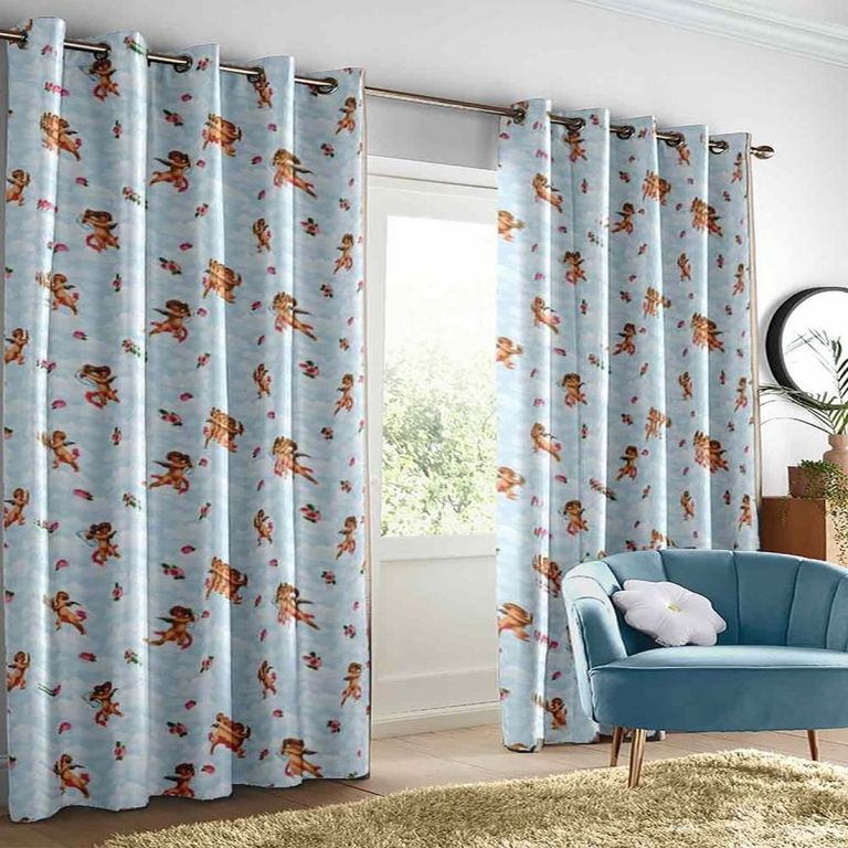 Skinny Dip Curtain - Cherubs Sky