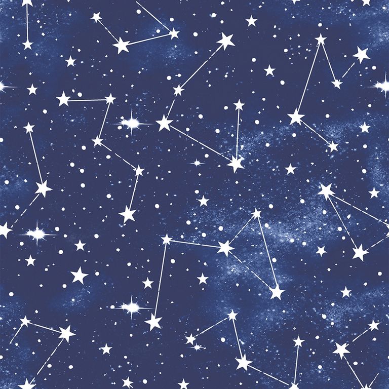 Skinny Dip Curtain - Star Print Blue