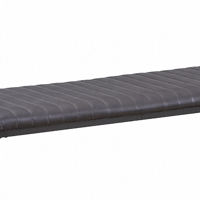 Vintage Dining Bench - Grey Faux Leather