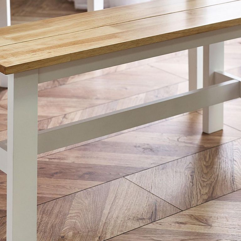 Linwood Dining Bench - Small - White Painted