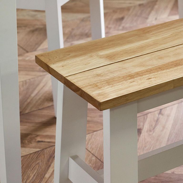 Linwood Dining Bench - Small - White Painted