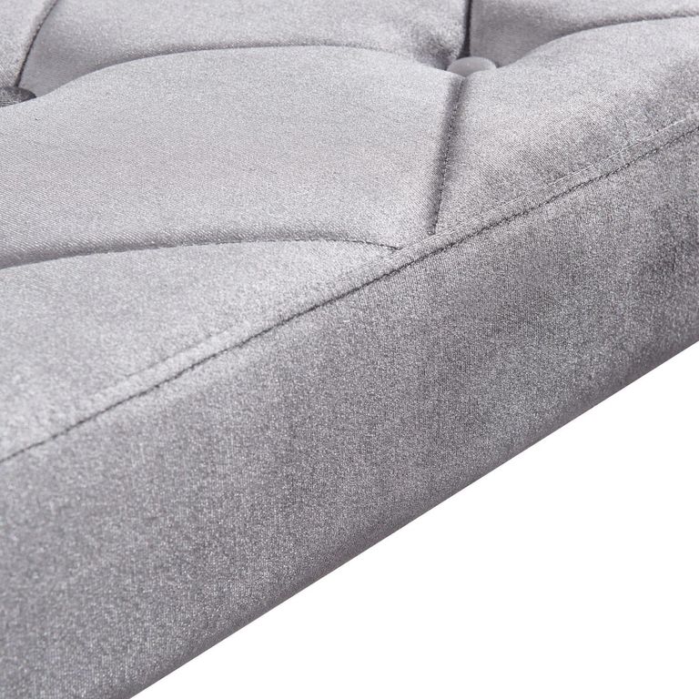 Louis Grey Velvet Fabric 170cm Dining Bench