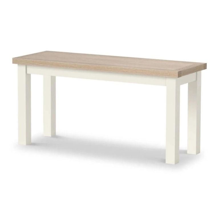 Modern Dining Bench - White Painted