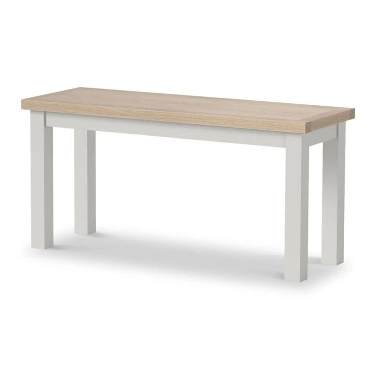 Modern Dining Bench - Grey Painted