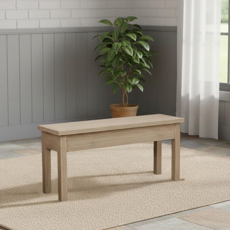 Modern Country Oak - Storage Dining Bench - Shallow