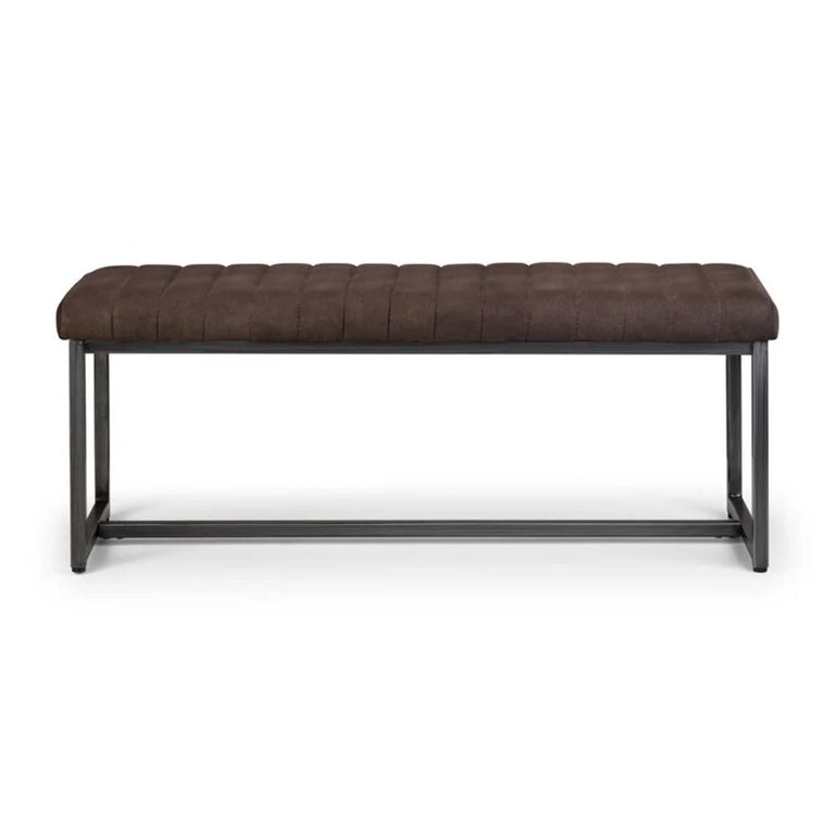 Brooklyn Dining Bench - Faux Leather - Charcoal