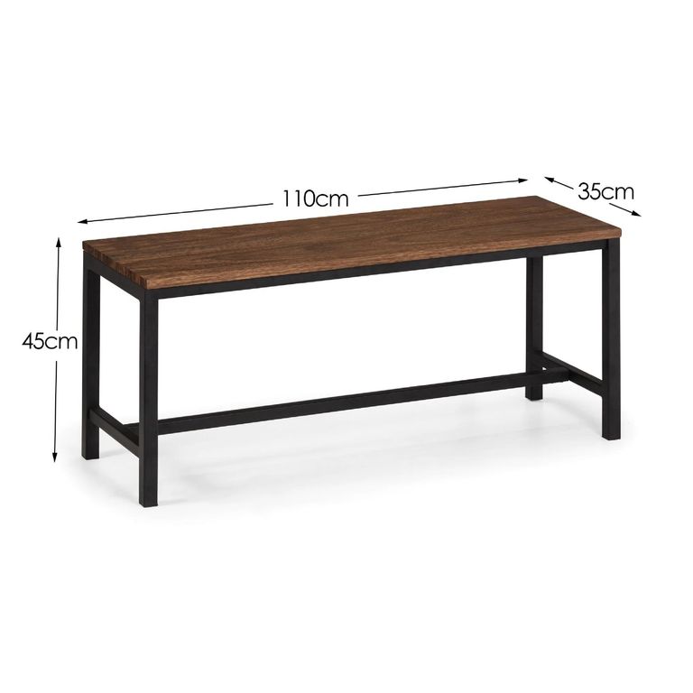 Tribeca Dining Bench - Walnut
