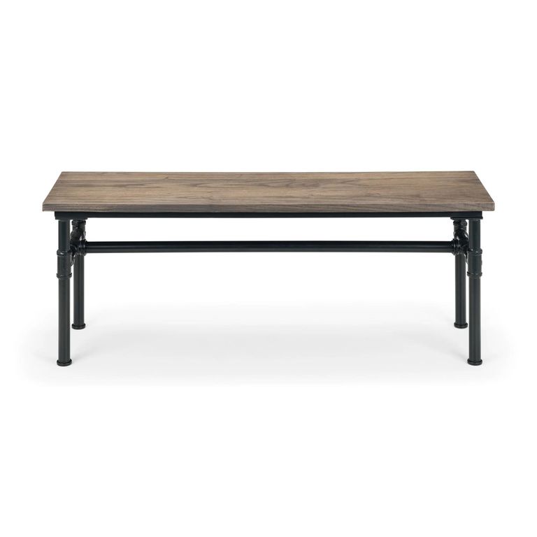Carnegie Elm Wood Industrial Bench
