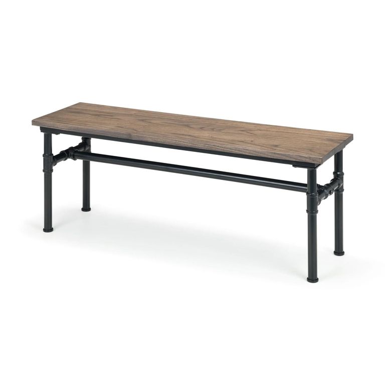 Carnegie Elm Wood Industrial Bench