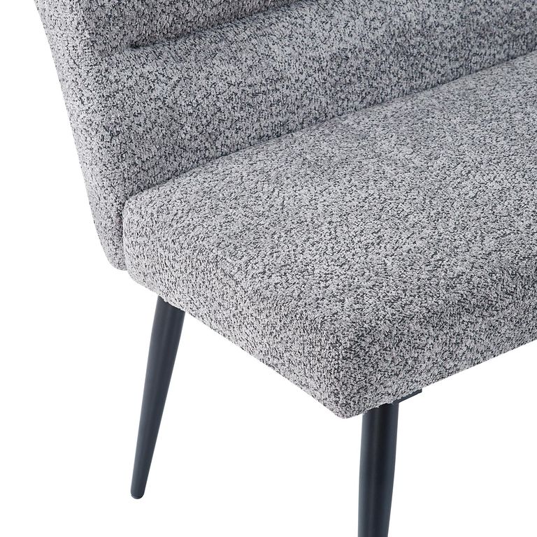 Monza Corner Dining Bench - Grey Fabric - RHF