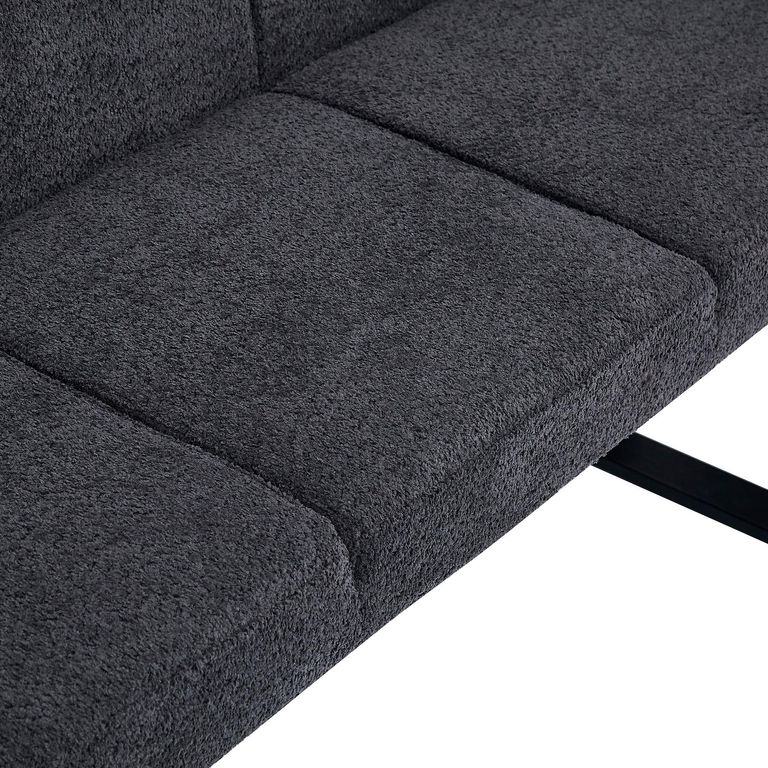 Bronx Corner Dining Bench - Dark Grey Fabric - RHF