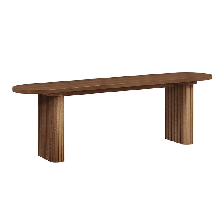 Axel Dining Bench - Walnut Fluted