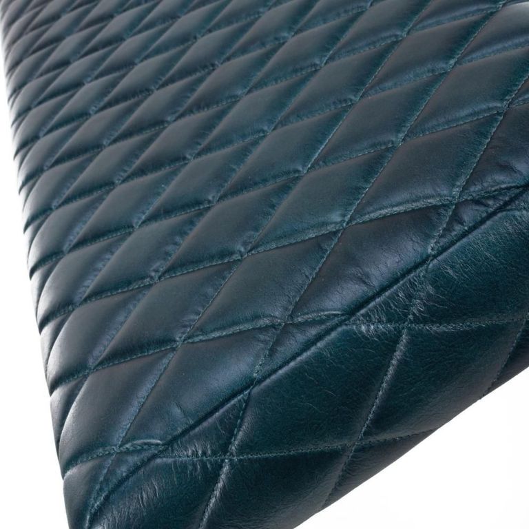 Austin Bench - Blue - Real Leather