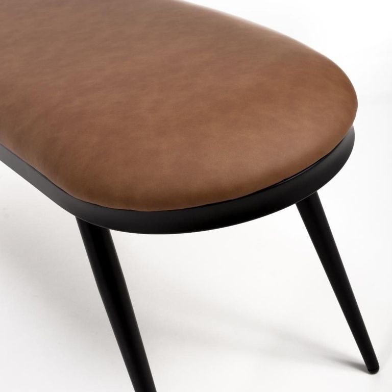 Ace Dining Bench - Tan Brown Fabric