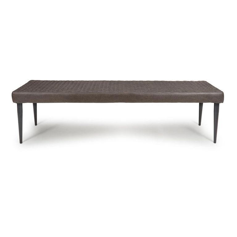Charlie Dining Bench - Grey Faux Leather