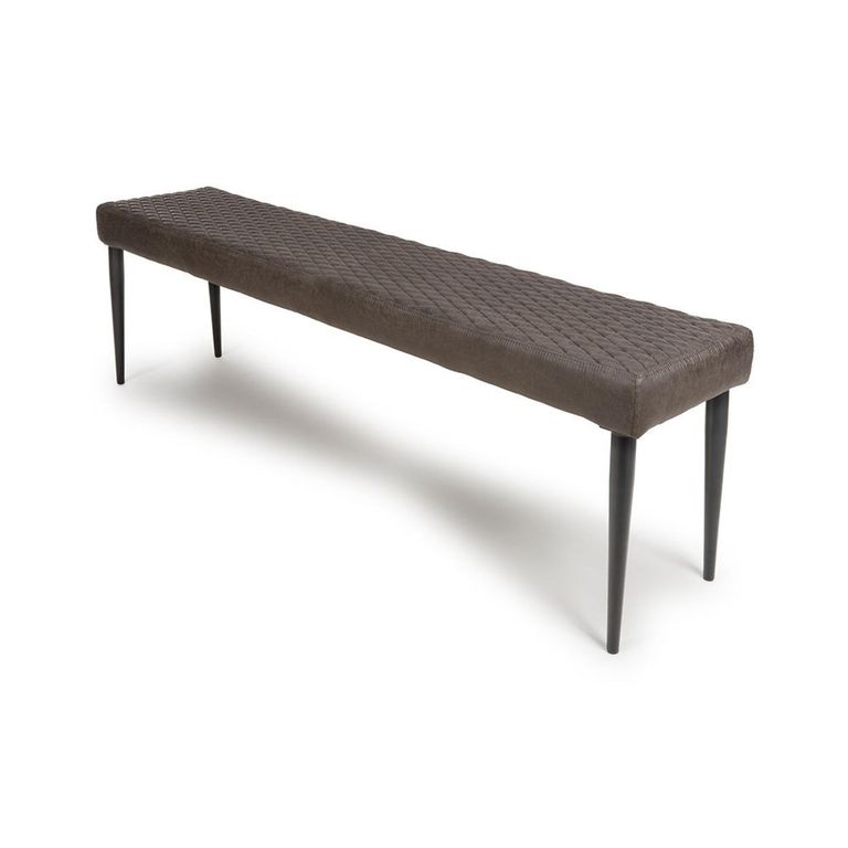 Charlie Dining Bench - Grey Faux Leather