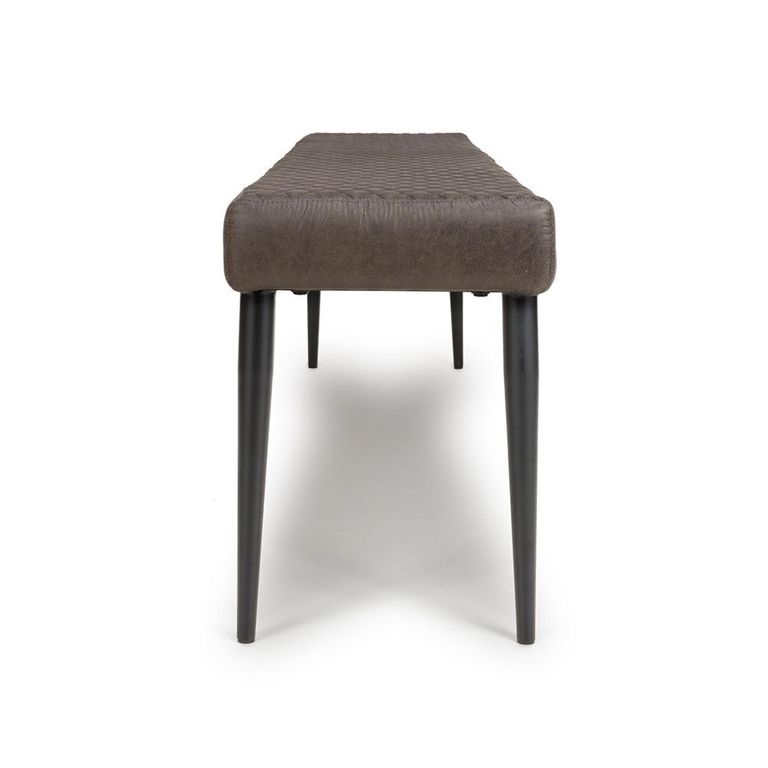 Charlie Dining Bench - Grey Faux Leather