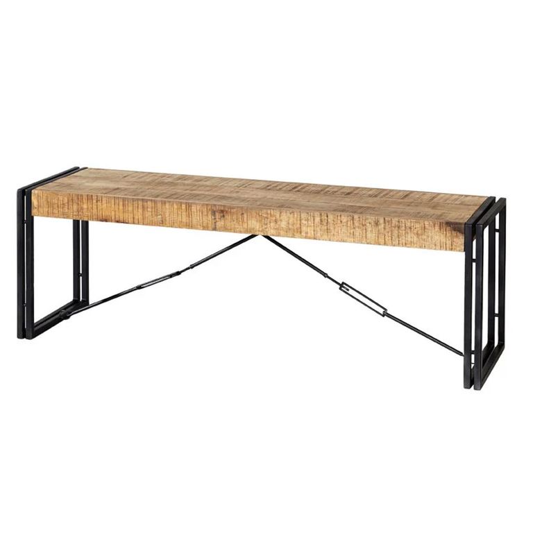 Cosmo Dining Bench - Industrial Style - Wooden and Metal