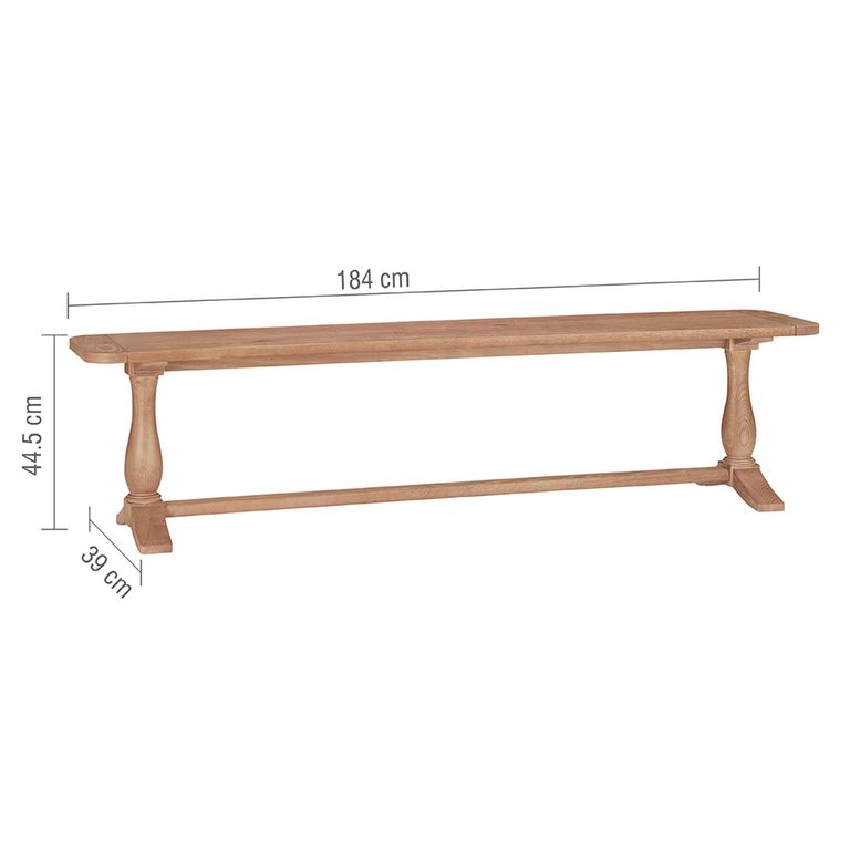 Cannes Dining Bench - Timber Wood