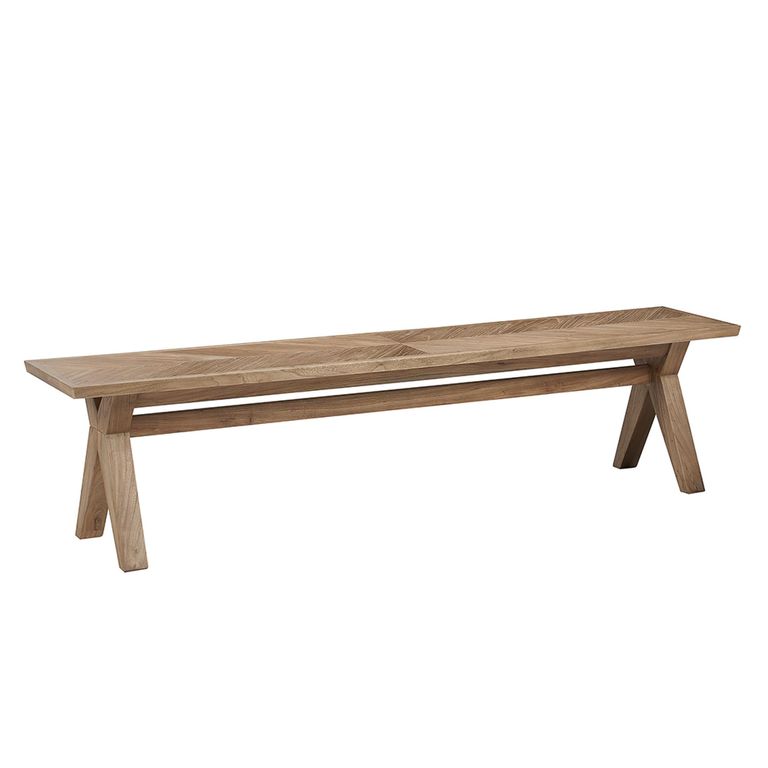 Sorrento Dining Bench - Chevron - Elm Wood