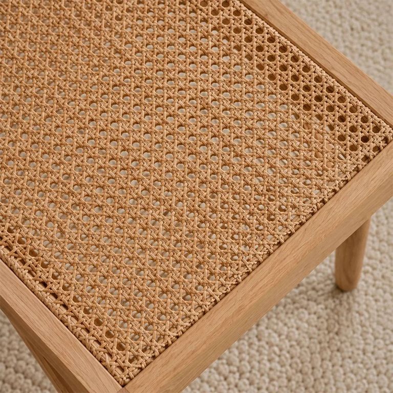 Elodie Dining Bench - Natural - Rattan and Solid Ash