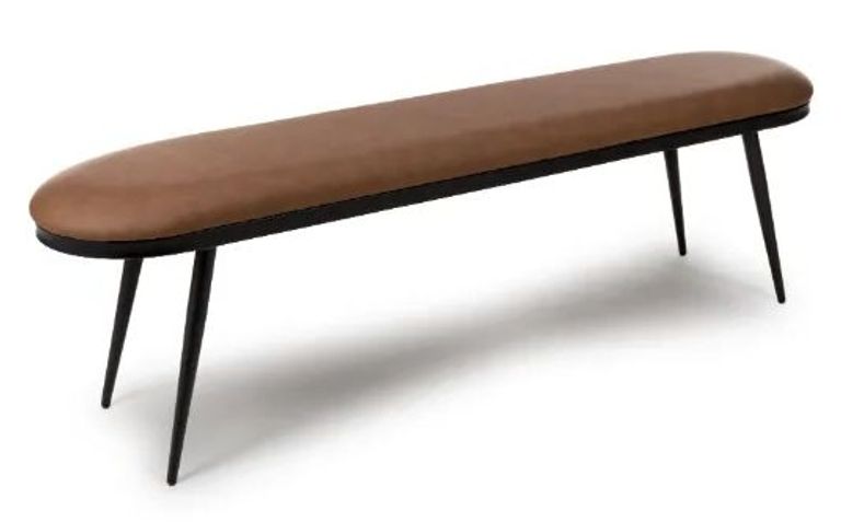 Ace Dining Bench - Tan Brown Fabric