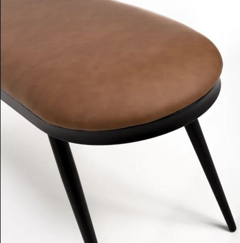 Ace Dining Bench - Tan Brown Fabric