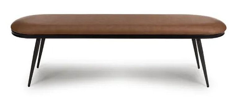 Ace Dining Bench - Tan Brown Fabric