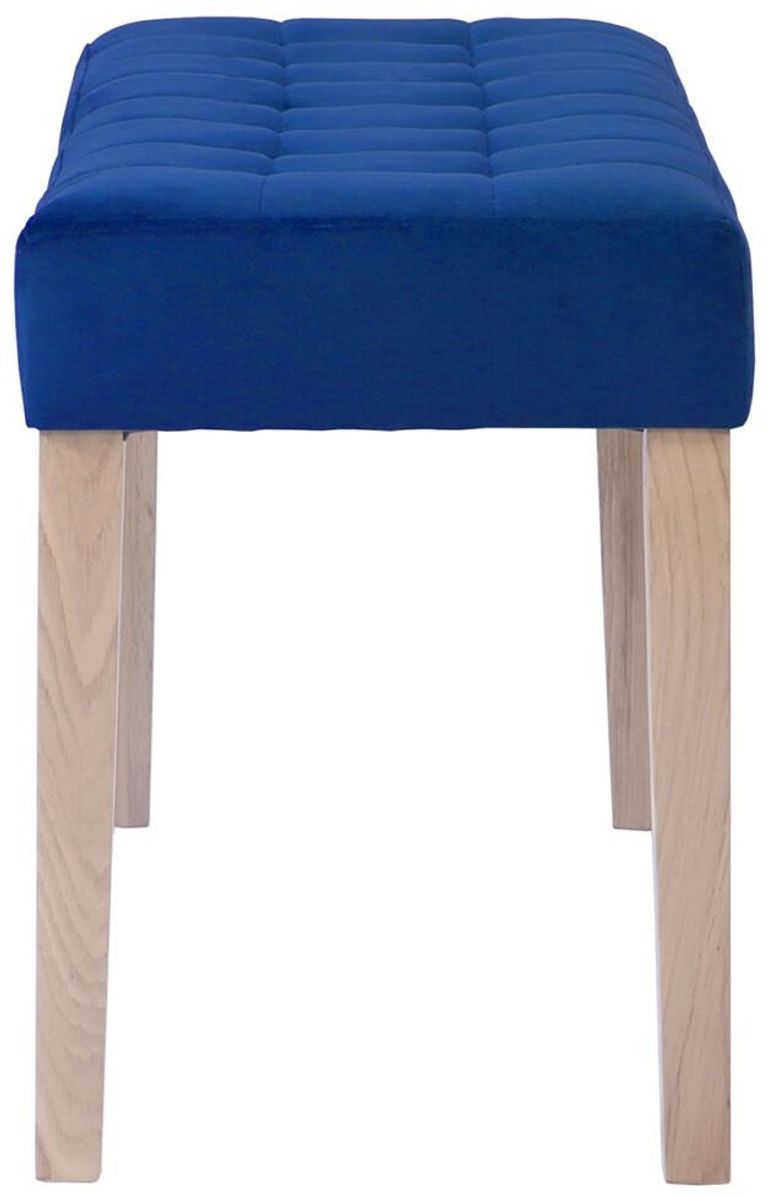 Ashbury Dining Bench - Large - Blue Fabric