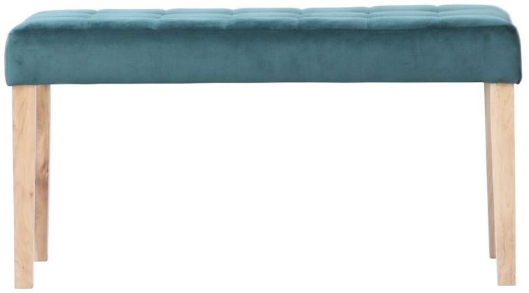 Ashbury Dining Bench - Small - Green Fabric