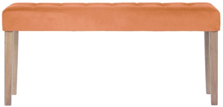 Ashbury Dining Bench - Large - Orange Fabric