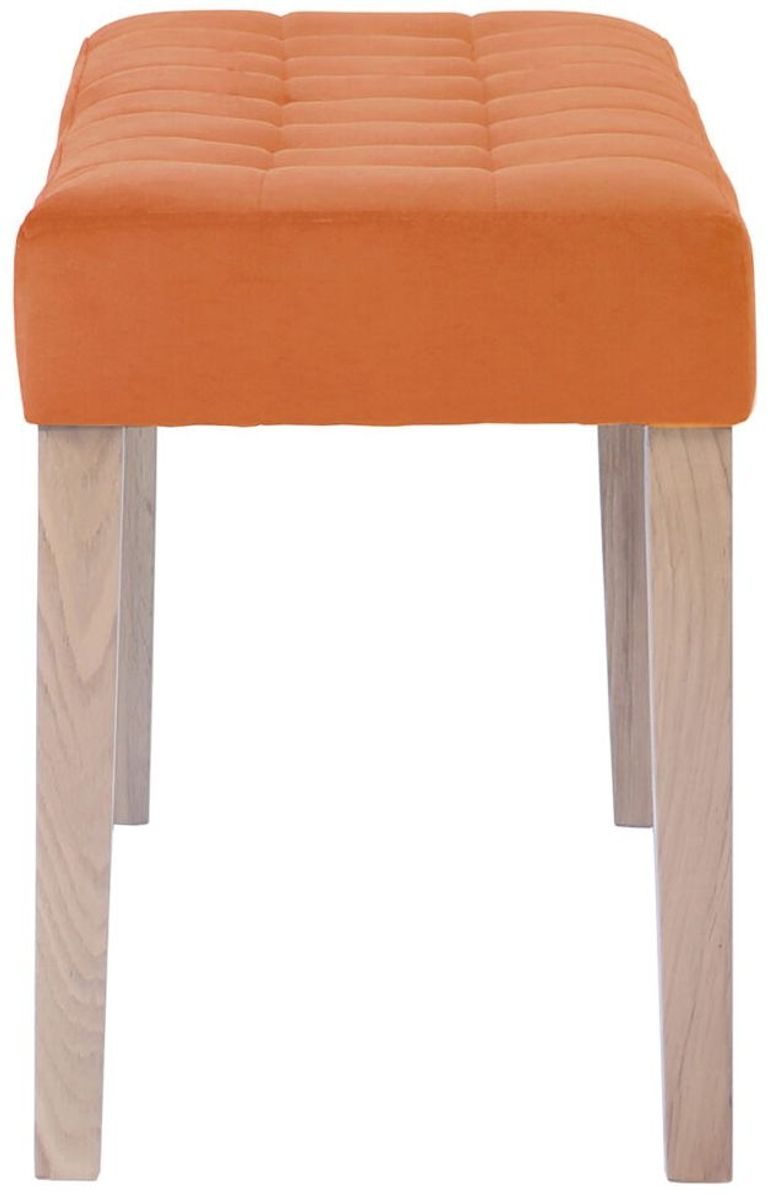 Ashbury Dining Bench - Large - Orange Fabric
