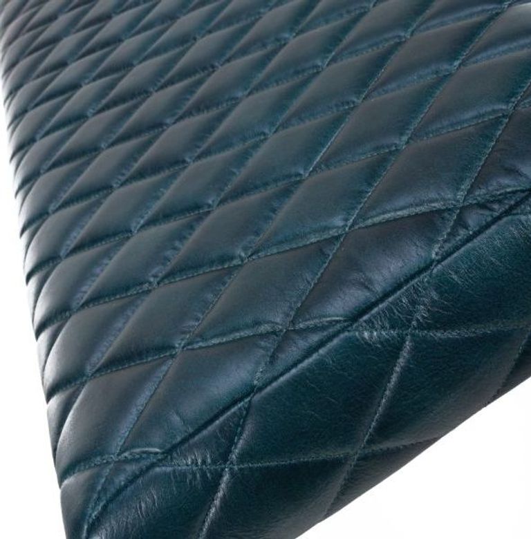 Austin Bench - Blue - Real Leather