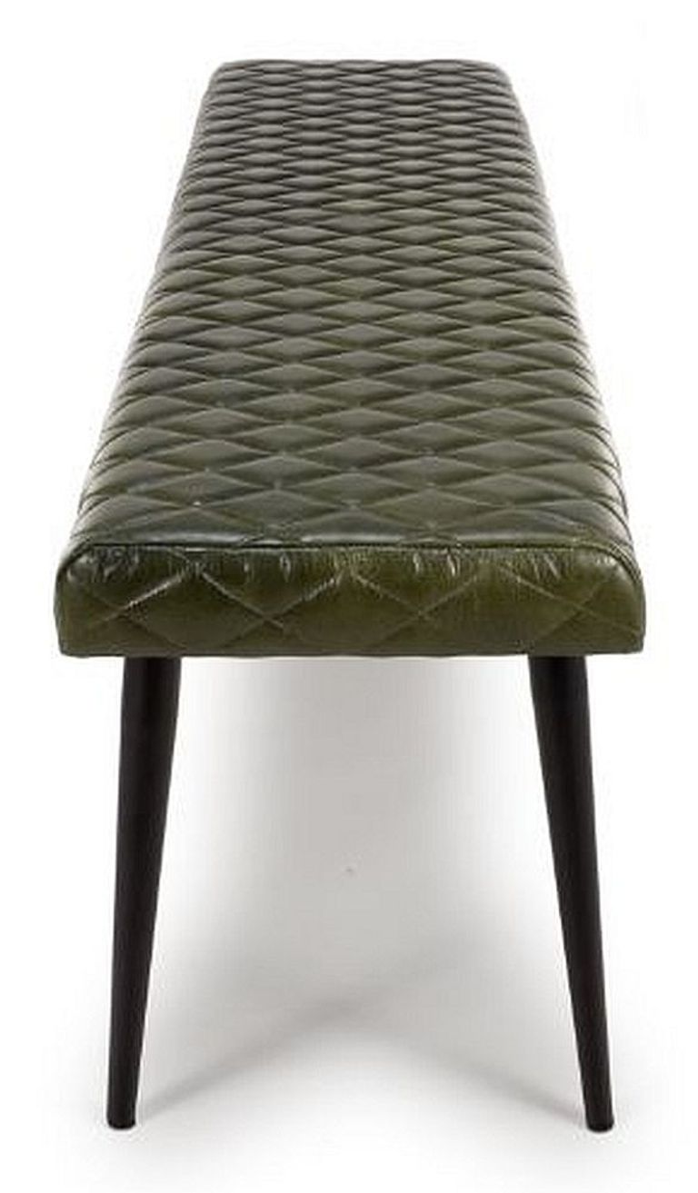 Austin Bench - Green - Real Leather