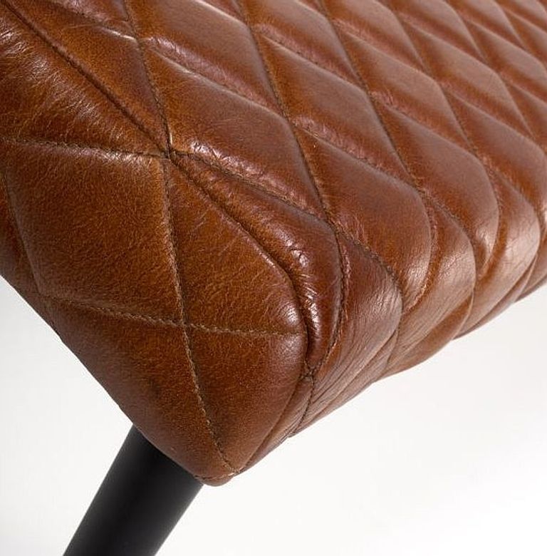 Austin Bench - Tan Brown - Real Leather