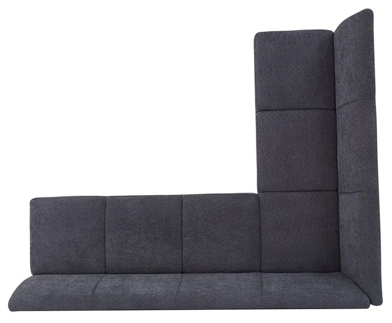 Bronx Dark Grey Fabric Corner Dining Bench - LHF