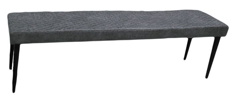 Charlie Dining Bench - Grey Faux Leather