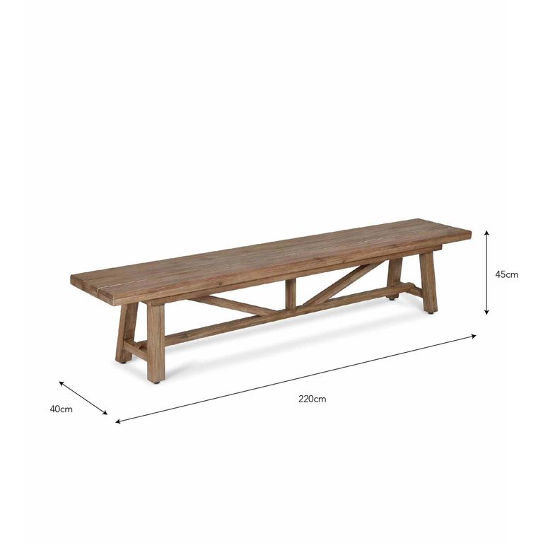 Chilford Outdoor Solid Wood Bench Small