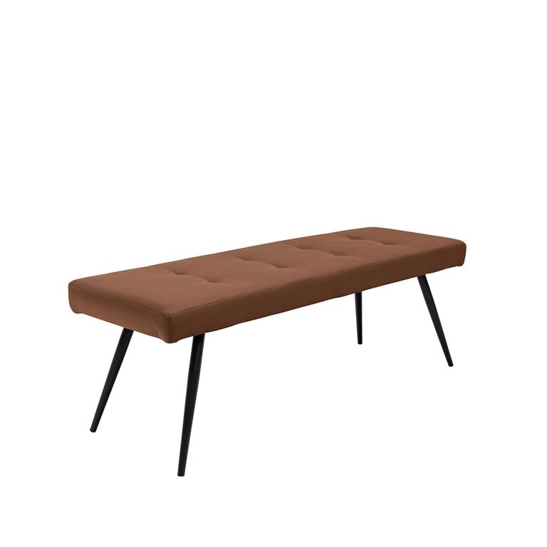 Fontana Tan Faux Leather Dining Bench