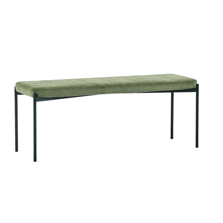Leonie Green Fabric Dining Bench