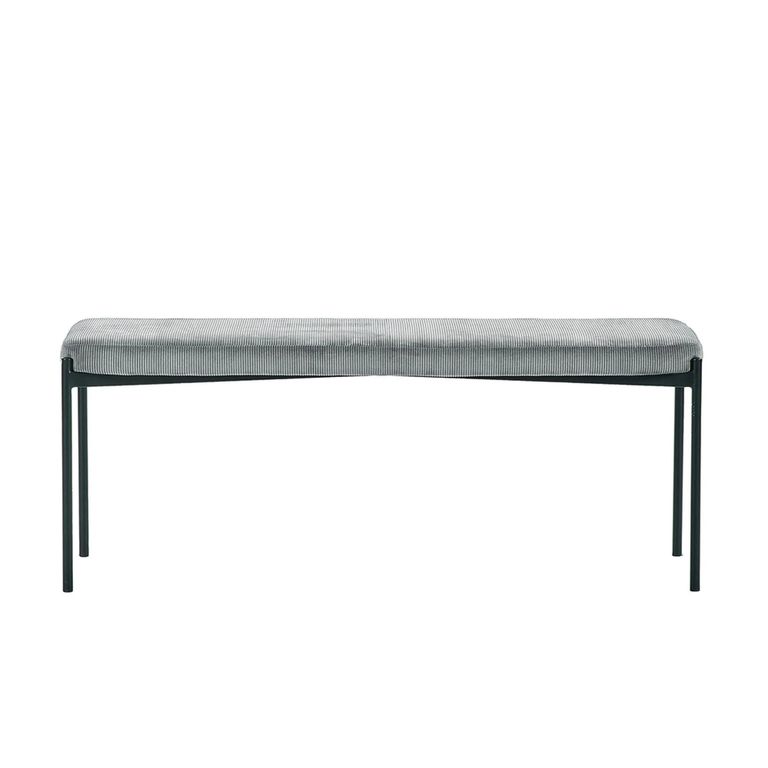Leonie Grey Fabric Dining Bench